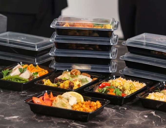 Boxed meals ready for delivery